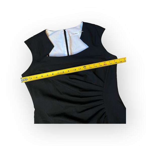 Calvin Klein Petite Cap Sleeve Side Ruched Sheath Dress - Picture 6 of 15